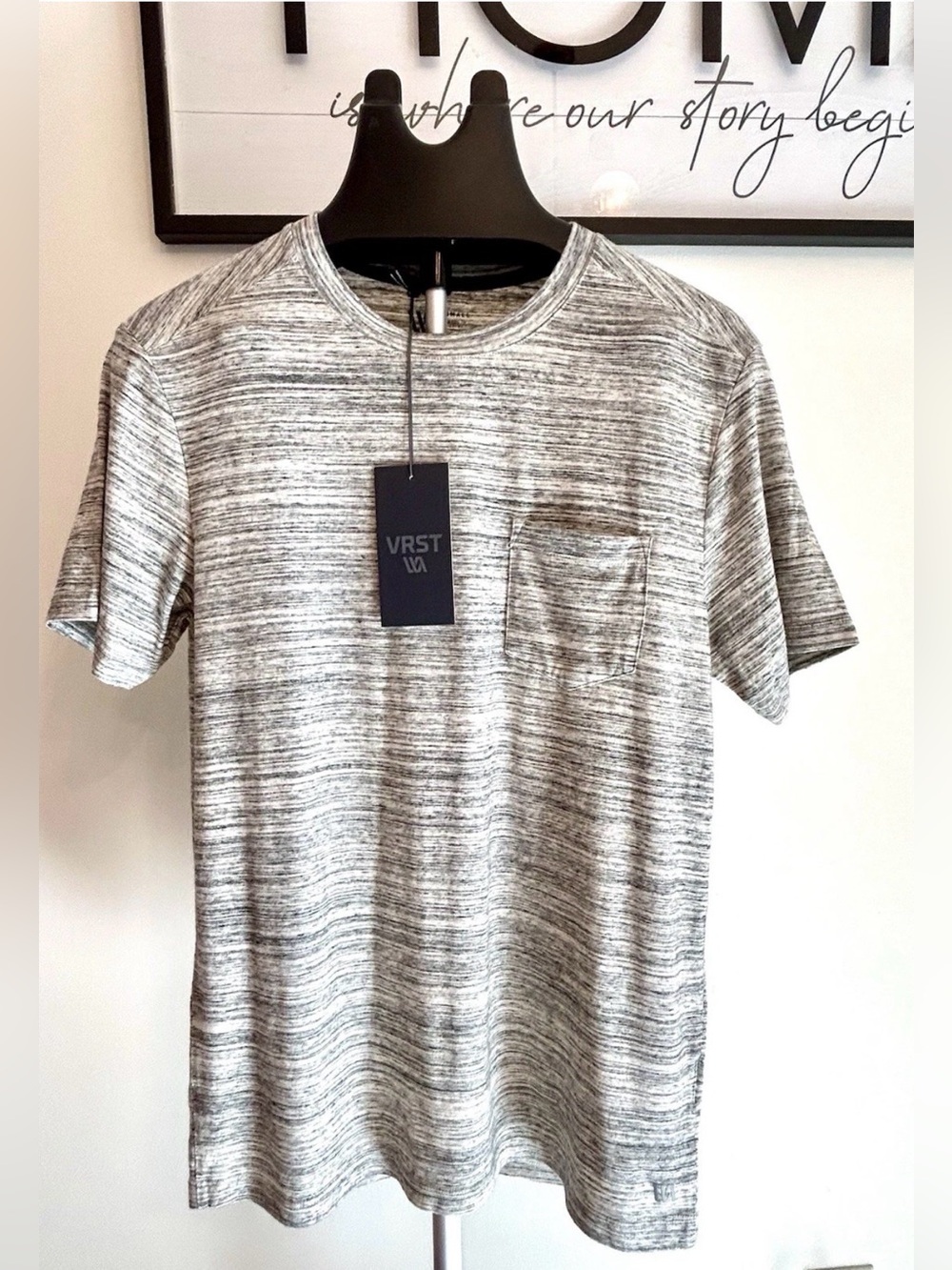 NWT VRST Men's T-shirt Short Sleeve, Gray Color